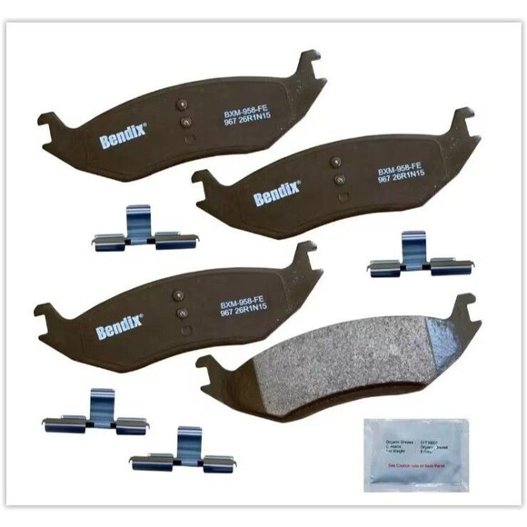 Premium Disc Brake Pad Set-Bendix CFM967, 100% Copper Free -New Set - Picture 1 of 11